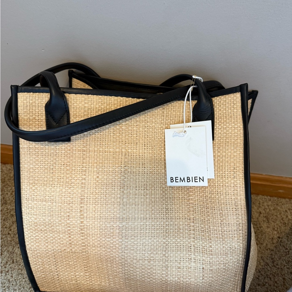 Bembien Rosa Tote - Tan and Black Women's Tote Bag - Picture 2 of 6
